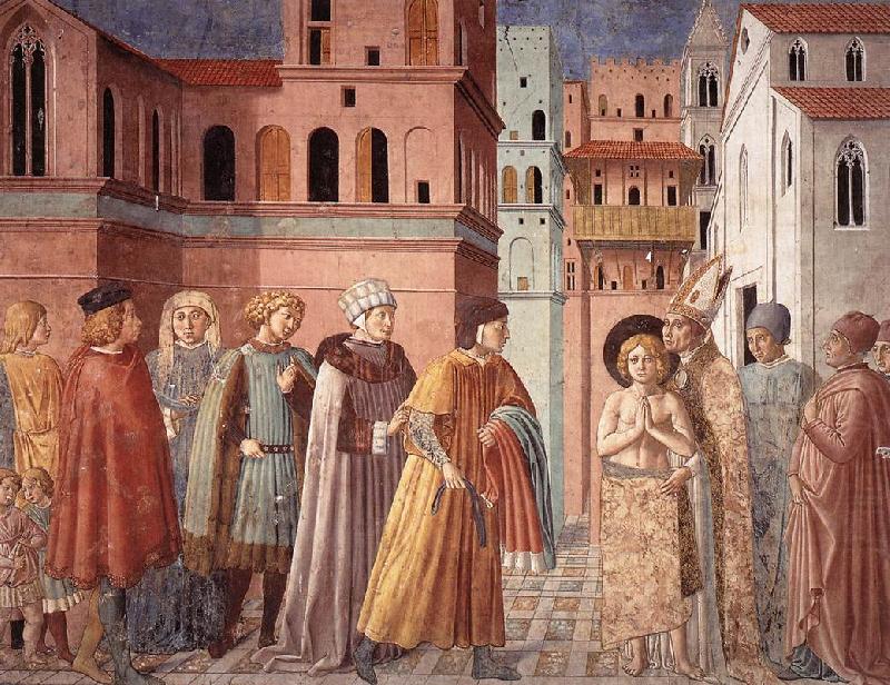 Scenes from the Life of St Francis (Scene 3, south wall) sdg, GOZZOLI, Benozzo